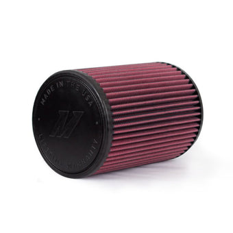 compare product Mishimoto Air Filter w/ Molded Logo Red Oil 8 Layer Cotton w/ Worm Gear Clamp