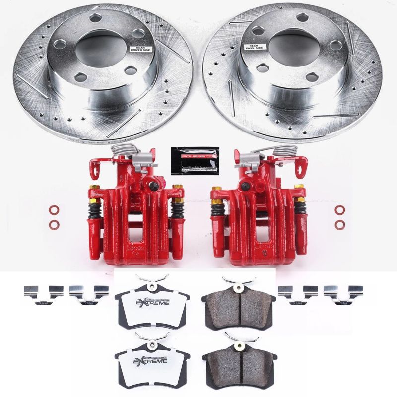 Power Stop 98 - 01 Audi A6 Quattro Rear Z26 Street Warrior Brake Kit w/Calipers - My Store