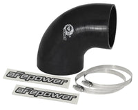 aFe Magnum FORCE CAI Univ. Silicone Reducing Coupler (4in. to 3.5in. ID) 90Deg. Elbow - Black - My Store