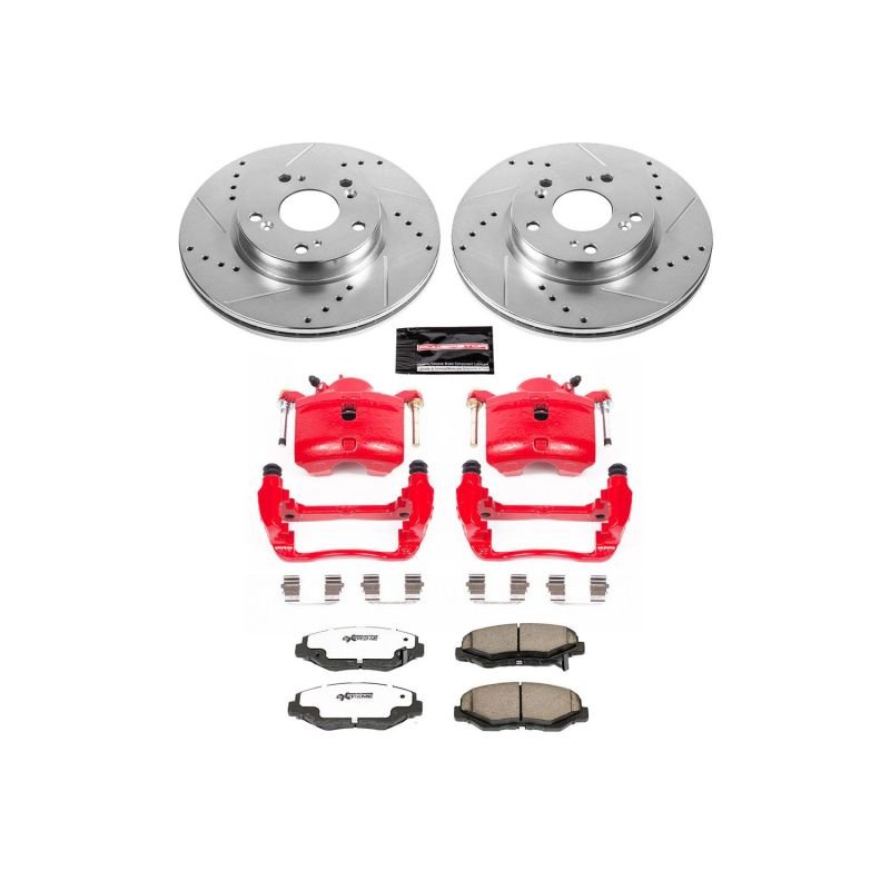 Power Stop 2013 Acura ILX Front Z26 Street Warrior Brake Kit w/Calipers - My Store