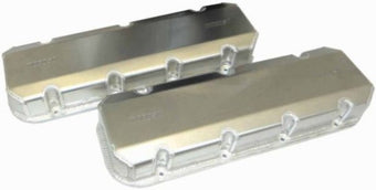 compare product Moroso Chevrolet Big Block Valve Cover w/Billet Rail - 3in - Exhaust & Intake Pockets - Aluminum
