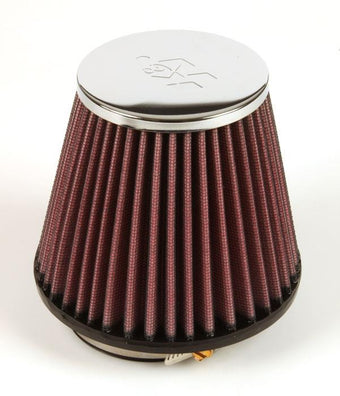 compare product K&N Universal Chrome Filter 2.875in Flange ID / 5.188 Base OD / 3.5in Top OD / 4.438in Height