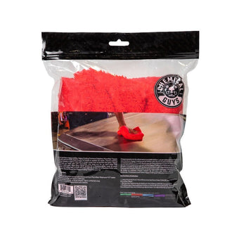 compare product Chemical Guys Happy Ending Ultra Edgeless Microfiber Towel - 16in x 16in - Red - 3 Pack