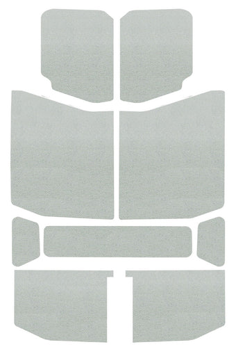 compare product DEI 18-23 Jeep Wrangler JL 4-Door Boom Mat Headliner - 9 Piece - White
