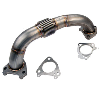 compare product Wehrli 01-16 Chevrolet 6.6L Duramax 2in Stainless Driver Side Up Pipe w/Gaskets (Single/Twin Turbo)