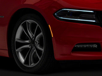 compare product Raxiom 15-23 Dodge Charger Excluding Widebody Axial LED Side Marker Lights Front and Rear- Smoked