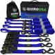 Rhino USA Medium Duty Ratchet Strap Tie - Down 4 - Pack (Blue) - My Store
