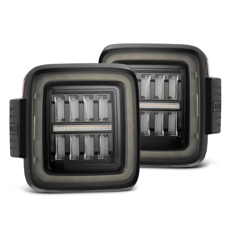 AlphaRex 18 - 23 Jeep Wrangler JL NOVA Prismatic LED Taillights Alpha - Black - My Store