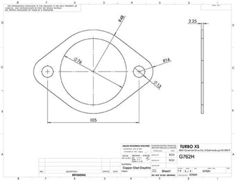 compare product Turbo XS 2-Bolt High Temperature Exhaust Gasket 76mm/3in ID (Single)