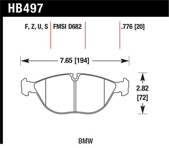 compare product Hawk 04-06 Audi TT Quattro / 04-05 VW Golf R32 Perf Ceramic Street Front Brake Pads