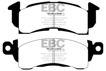 compare product EBC 73-74 Buick Apollo 4.1 Greenstuff Front Brake Pads