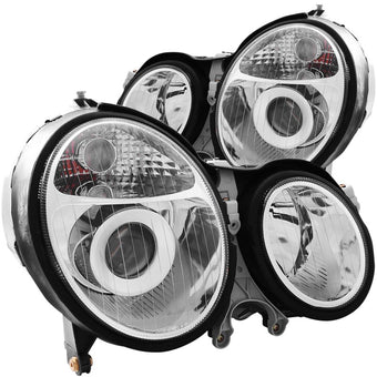 compare product ANZO 1999-2002 Mercedes Benz E Class W210 Projector Headlights Chrome