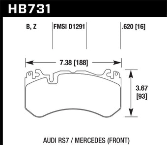 compare product Hawk 13-16 Mercedes SL Class / 16-17 Audi RS7  Performance Ceramic Front Brake Pads