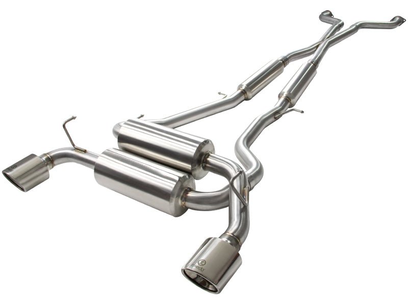 aFe Takeda 2 - 1/2in 304SS Cat - Back Exhaust Infiniti G37 08 - 13/Q60 14 - 15 V6 - 3.7 w/ Polished Tips - My Store