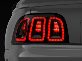 compare product Raxiom 96-98 Ford Mustang Icon LED Tail Lights- Black Housing (Smoked Lens)