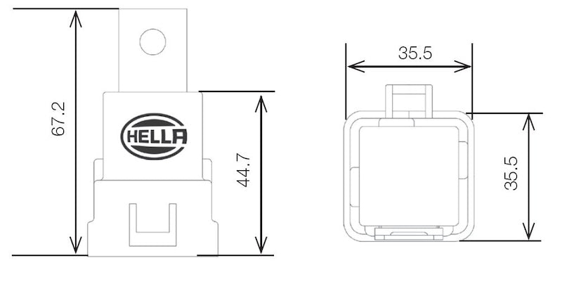 Hella Relay 12V 20/40A Spdt Res Wthr Bkt - My Store