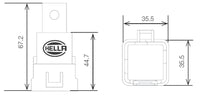 Hella Relay 12V 20/40A Spdt Res Wthr Bkt - My Store