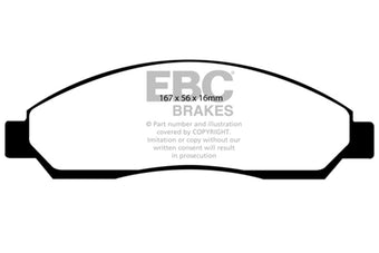 compare product EBC 04-06 Chevrolet Colorado 2.8 Yellowstuff Front Brake Pads