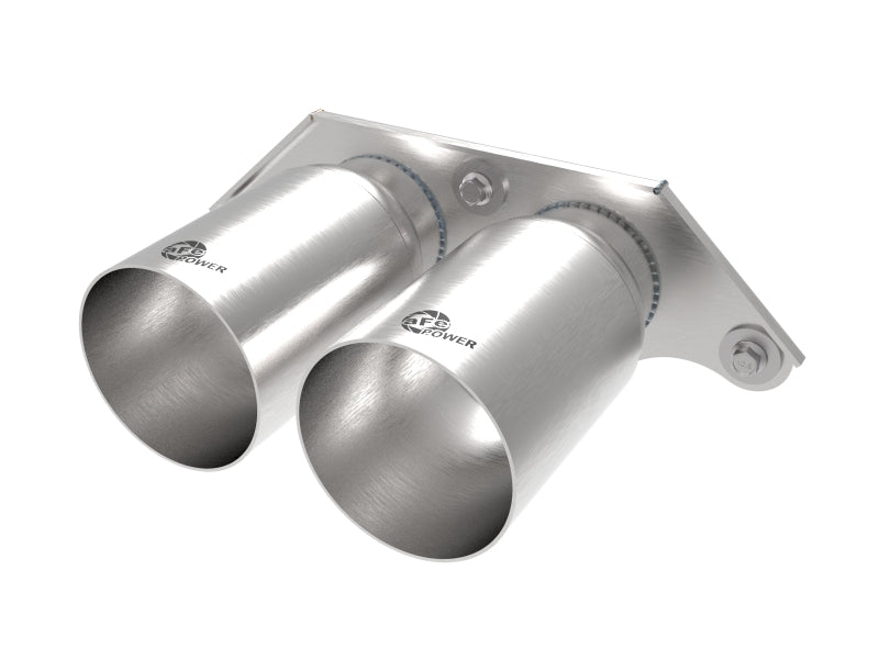 aFe Power Mach Force Xp 4in 304 SS Bolt - On Exhaust Tips Brushed 14 - 19 Porsche 911 GT3 3.8L/4.0L - My Store