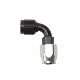 compare product Russell Performance -16 AN Silver/Black 90 Degree Full Flow Hose End
