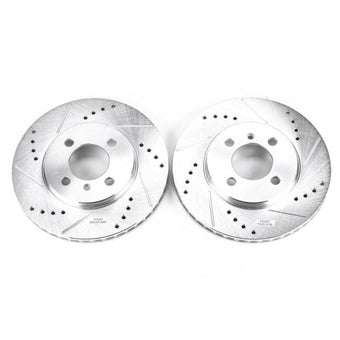 compare product Power Stop 1991 BMW 318i Front Evolution Drilled & Slotted Rotors - Pair