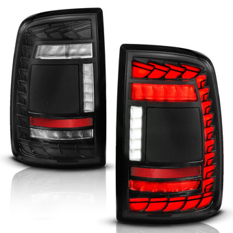 compare product ANZO 19-24 RAM 2500/3500 Full LED Tail Lights SeqSig Black - Pair