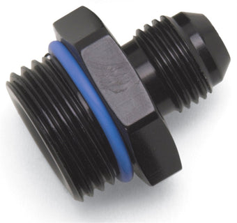 compare product Russell Performance -10 AN Male Flare to -8 SAE Male Port Adapter Fitting - Black Anodized