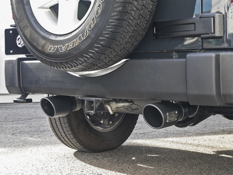 aFe Rebel Series 2.5in 409 SS Axle - Back Exhaust w/ Black Tips 2007+ Jeep Wrangler (JK) V6 3.6L/3.8L - My Store