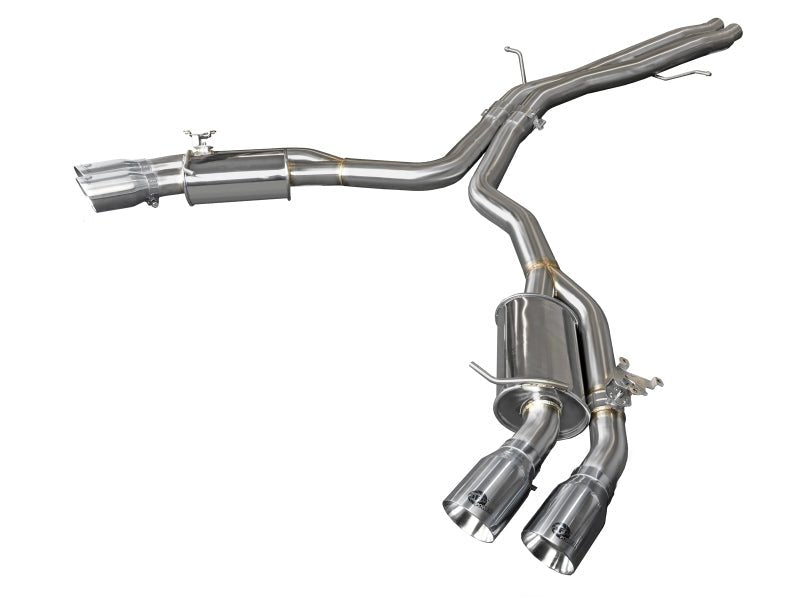 aFe 18 - 20 Audi RS5 Coupe MACH Force - Xp 3in to 2.5in 304 SS Axle - Back Exhaust System - Quad Polish Tips - My Store