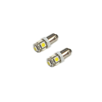 compare product Oracle BA9S 5 LED 3 Chip Bayonet Bulbs (Pair) - White