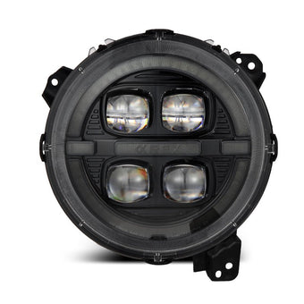 compare product AlphaRex 18-23 Jeep Wrangler JL/Gladiator JT LED Proj Headlights Alpha-Blk w/ Activ Light/Seq Signal