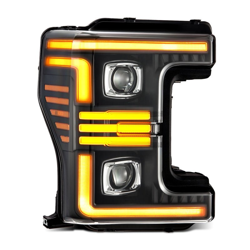 AlphaRex 17 - 19 Ford F - 250/350/450/550 Super Duty PRO - Series Proj Headlights Black w/SeqSig & DRL - My Store