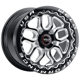 compare product Weld S907 15X10 Laguna Beadlock 5X115 ET22 BS6.4 Gloss Black MIL Dia 78.1
