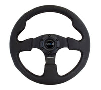 NRG Reinforced Steering Wheel (320mm) Black Leather w/Black Stitching - My Store