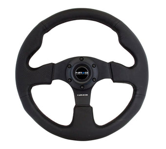 compare product NRG Reinforced Steering Wheel (320mm) Black Leather w/Black Stitching