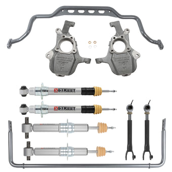 compare product Belltech 21+ GM SUV SWB ONLY 2WD/4WD Front and Rear Lowering Kit w/ Performance Struts