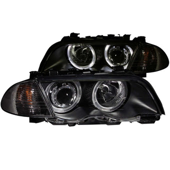 compare product ANZO 1999-2001 BMW 3 Series E46 Projector Headlights w/ Halo Black (CCFL)