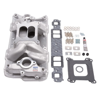 compare product Edelbrock Manifold Installation Kit Performer RPM Air-Gap SBC 1957-1986 Natural Finish