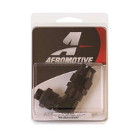 Aeromotive PTFE Hose End - AN - 06 to AN - 08 Hose - 90 Deg - Black Anodized - My Store