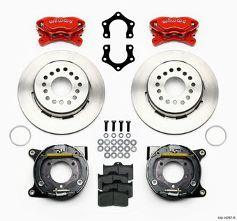 compare product Wilwood Forged Dynalite P/S Park Brake Kit Red Mopar/Dana 2.50in Off w/Snap Ring Bearing