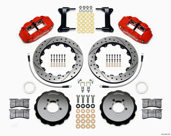 compare product Wilwood Narrow Superlite 6R Front Hat Kit 12.88in Drill Red 2012-Up Toyota / Scion FRS w/ Lines