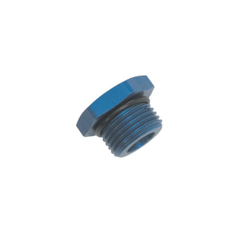 compare product Russell Performance -10 AN Straight Thread Plug (Blue)