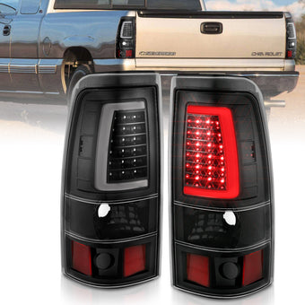 compare product ANZO 2003-2006 Chevy Silverado 1500 LED Taillights Plank Style Black w/Clear Lens