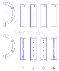 King Engine Bearings Chrysler 197 (Size +0.25mm) Main Bearing Set - My Store