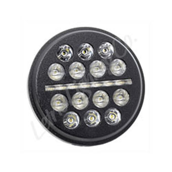 compare product Letric Lighting 5.75in LED Black Buck-Shot Style Mini-Multi Headlight