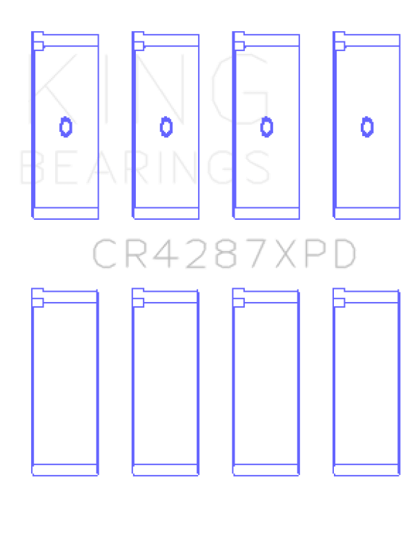 King Honda B18C1/B18C5 16V (Size 0.25mm - Predoweled for Alum Rods) Performance Rod Bearing Set - My Store