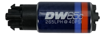 compare product DeatschWerks 265 LPH DW65C Series Compact Fuel Pump w/ Mounting Clips