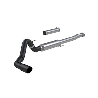 compare product MBRP 2021+ Ford F150 2.7L/3.5L/5.0L 4in Black-Coated AL Steel Cat-Back - RACE VERSION