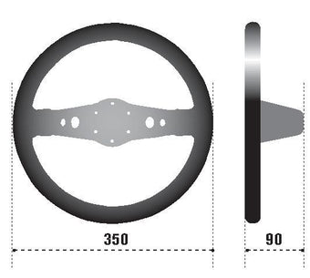 compare product Sparco Steering Wheel 215 Suede Black