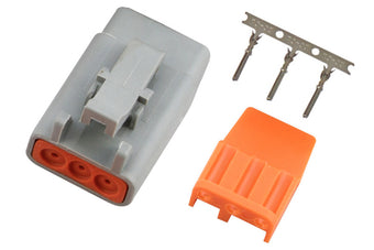 compare product Haltech Male Deutsch DTM-3 Connector 7.5 Amp Plug & Pins